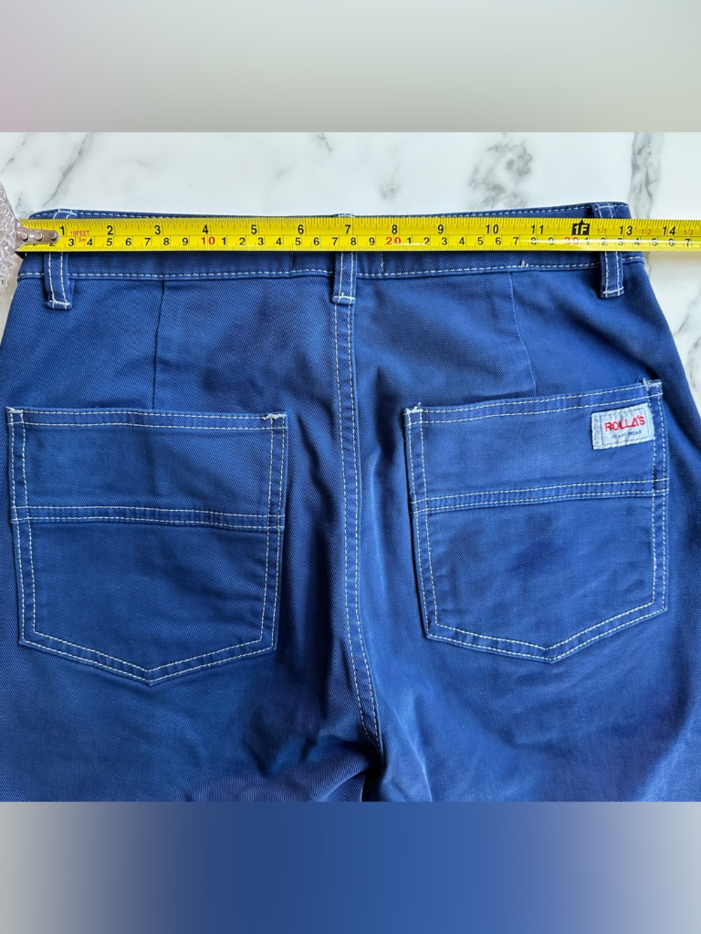 ROLLA'S Navy Blue High-Rise Loose Straight Pants - Picture 3 of 4